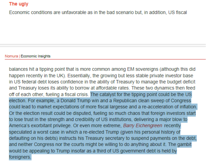 拜登“退选论”发酵,市场押注“特朗普大胜”,但一个沉寂已久的危机再度浮现