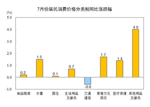 国家统计局:7月份居民消费价格上涨0.5%