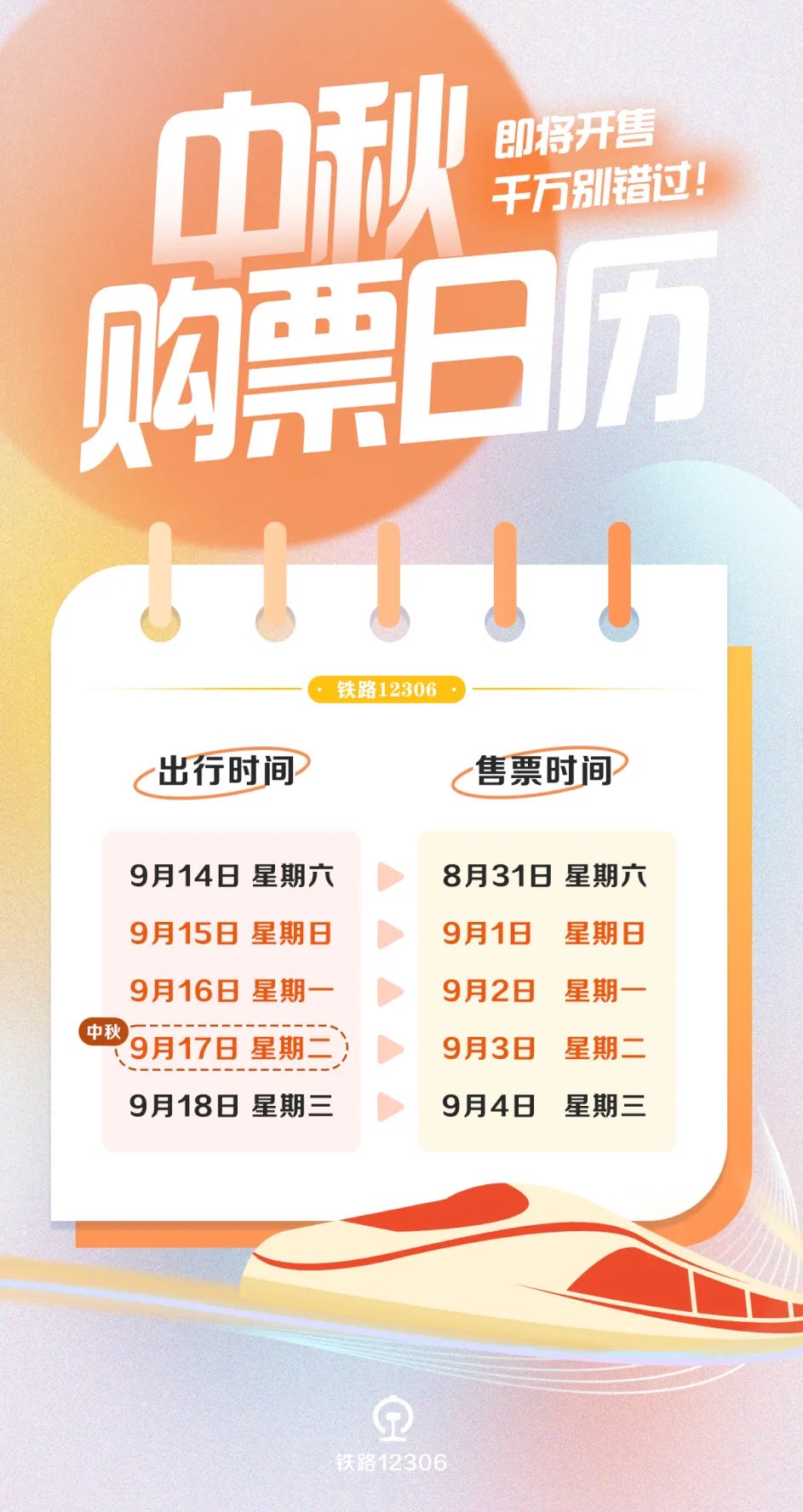 中秋假期首日火车票开抢,这些方向拼手速